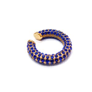 Ear cuff con zirconi blu