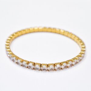 Bracciale elastico con pietre brillantissime (giallo) - immagine 1