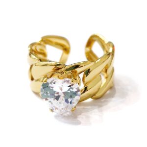 Anello catena cuore
