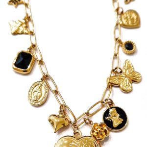 Collana multicharms con cuore porta foto - immagine 1