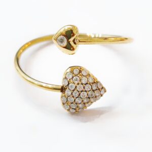 Anello contrarie cuori (gold)