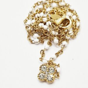 Collana quadrifoglio bianco - immagine 1