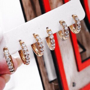 SET orecchini zirconi bianchi
