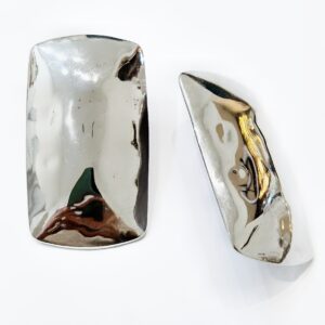Orecchini rettangolo big (silver) - immagine 1