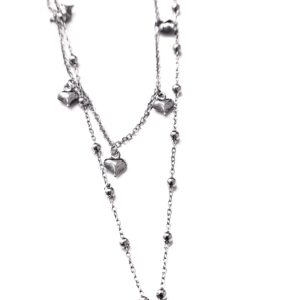 Collana Love doppia catena (silver) - immagine 1