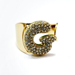 Anello regolabile lettera G (gold)