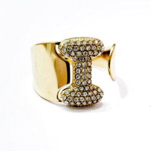 Anello regolabile lettera I (gold) - immagine 1