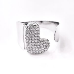 Anello regolabile lettera L (silver)