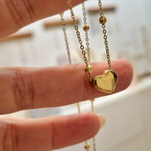 Collana cuore bombato (gold)