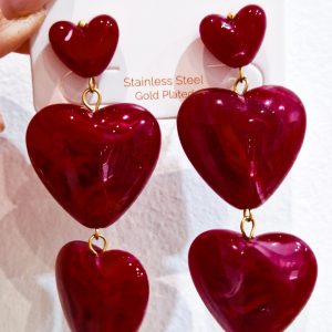 Orecchini collezione LOVE (rosso)